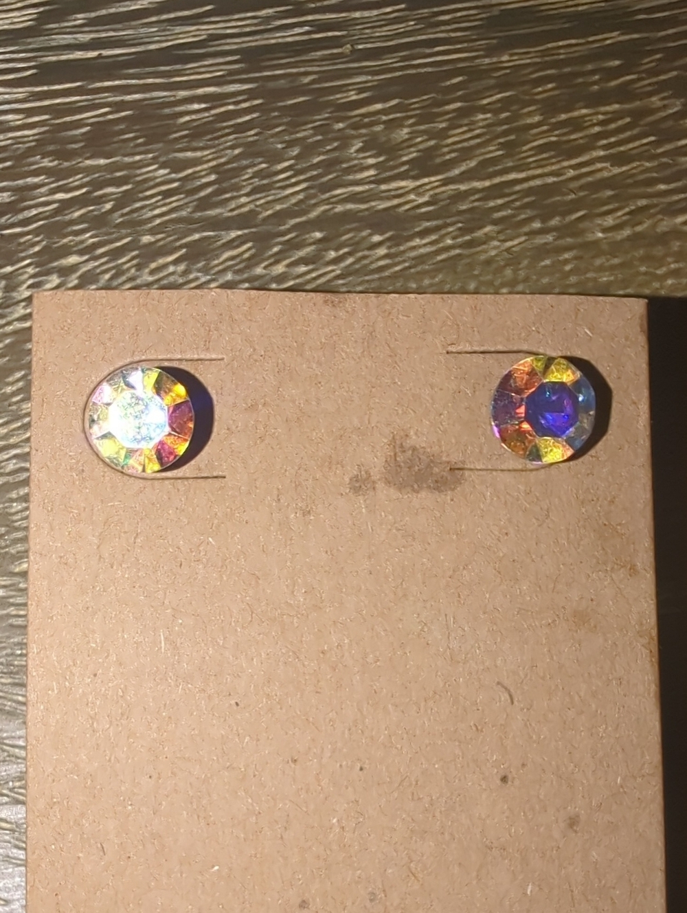 Aurora Crystal Stud Earrings - Iridescent